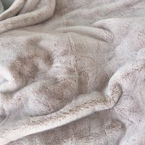 Anthropologie Sophie Faux Fur Throw Blanket